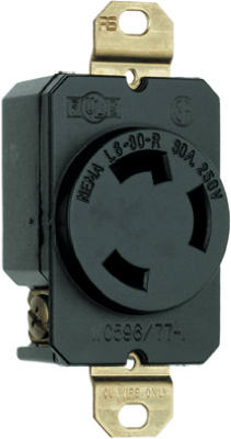 L630rccv3 Locking Outlet, 30a, Black