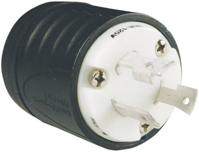 L530pccv3 Locking Plug, 30a, 125v, Black & White