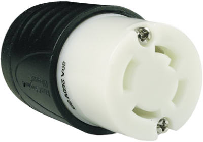 L1530ccc Connector, 30a, Black & White