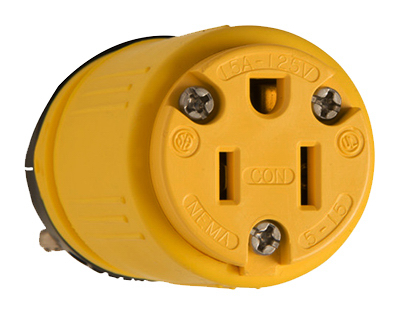 1547 Rubber Connector, 15a, Yellow