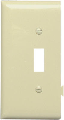 Pjse1i Toggle Opening End Section Sectional Nylon Wall Plate, Ivory