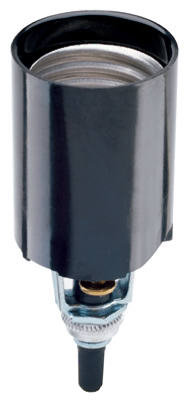 4155cc10 660w Incandescent Candle Socket, Bottom Turn Knob Single Pole Switch