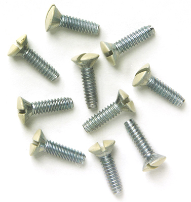 510lacc20 6 X 32 Thread Wall Plate Replacement Oval Head Screw, Light Almond, 10 Count