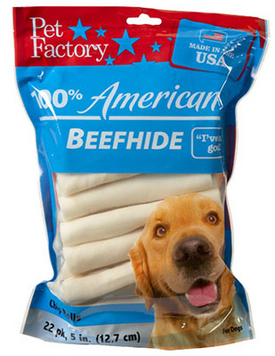 Pet Factory 78108 Rawhide Chip Rolls Dog Treat, 18 Pack