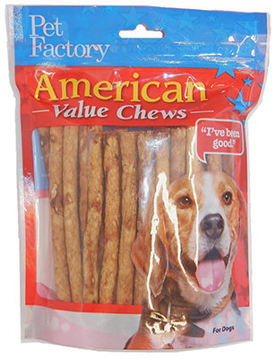 Pet Factory 28750 Chicken Flavor Munchie Roll Dog Treat, 40 Pack
