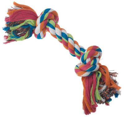 70734 13 In. 2 Knot Rope Bone Toy