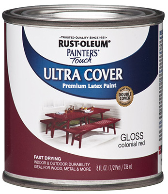 1964-730 0.5 Pint Painters Touch Ultra Cover Colonial Red Latex Paint