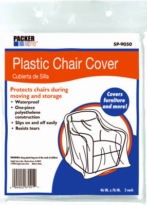 Sp-9050 46 X 76 In. Plastic Chair Covers, 2 Pack