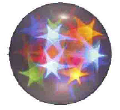 Tvl15009 6 In. Led Holographic Sphere With White Casing, Multi Color