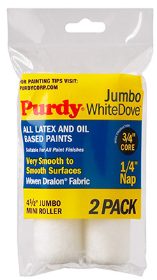 140624010 4.5 X 0.25 In. White Dove Jumbo Mini Roller Cover - 2 Pack