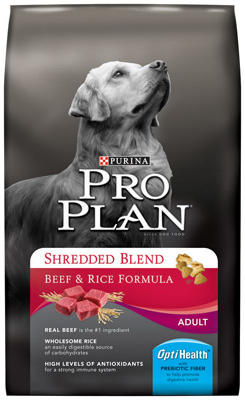 Purina 13058 Proplan Shredded Beef & Rice Dog Food - 6lbs.