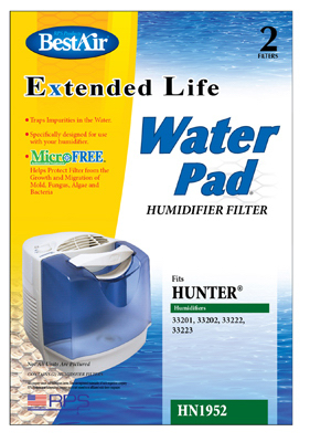 BestAir HN1952 Wick Replacement Filter For Hunter Humidifiers - 2 Pack