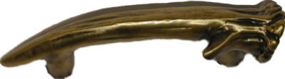 Sl-681438 Left Antler Cabinet Pull, Antique Brass