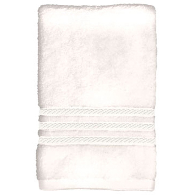 8181-bath-wht 27 X 54 In. Braided Trio Bath Towel - White