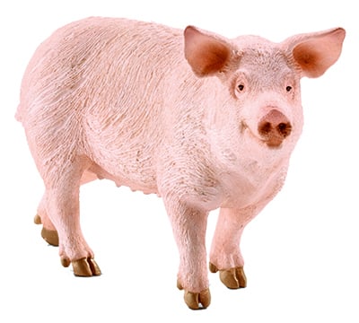 13782 Standing Pudgy Sow Figurine, Pink