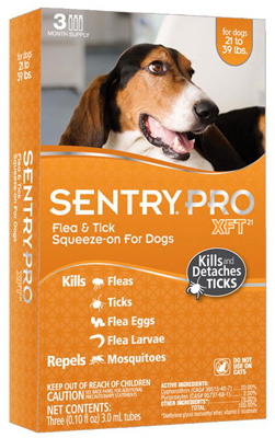 01844 Flea & Tick Squeeze-on For Dogs 21-39 Lbs.