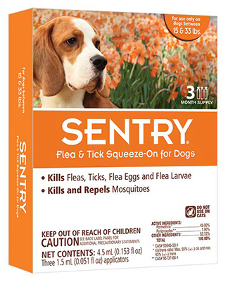 02363 Flea & Tick Squeeze-on For Dogs Under 15-33 Lbs.