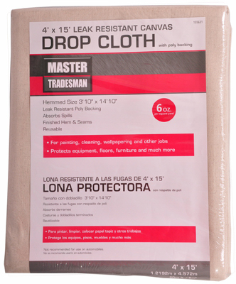 85328 4 X 15 Ft. Poly Backed Canvas Dropcloth