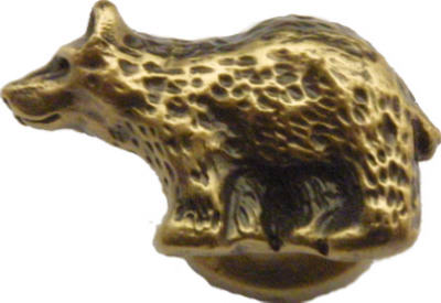 Sl-681305 Right Bear Cabinet Knob, Antique Brass