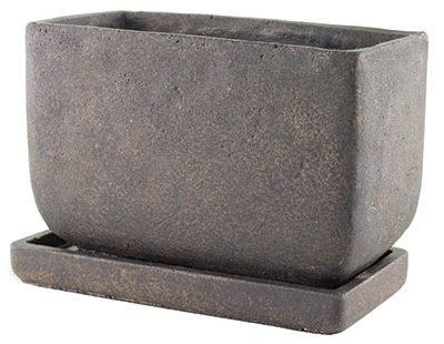 7913-04-902 5 X 8 In. Brown Rectangle Planter