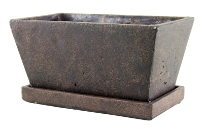 7911-04-902 9.5 In. Brown Weathered Planter