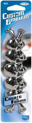 UPC 077341109310 product image for Unique Accessories 98078 Skull Emblem Fits Onto License Plate Frames | upcitemdb.com