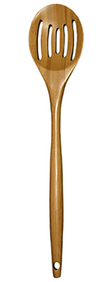 20-2079 14 In. Slotted Bamboo Spoon