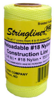 35165 Braided Construction Line Roll, Fluorescent Yellow - 250 Ft.