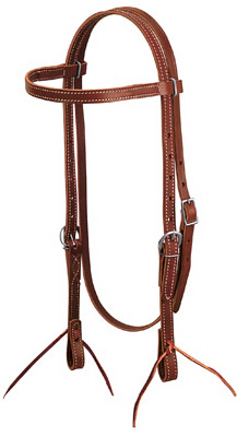10-0335 0.63 In. Leather Headstall - Brown