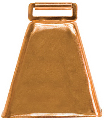 65-4474 Copper Plated Over Steel Cow Bell