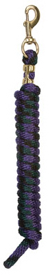 35-2100-b7 10 Ft. Braided Poly Lead Rope - Purple, Hunter Green & Black