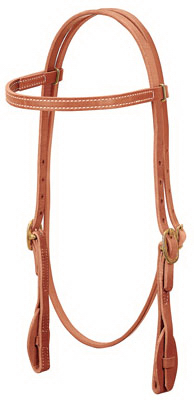 10-0078 0.62 In. Oak Russet Quick Change Browband Headstall