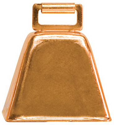 65-4473 2.50 X 2.25 In. Copper Plated Over Steel Cow Bell