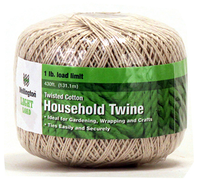 15661 430 Ft. Twisted Cotton Household Twine, Natural Color