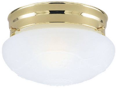 66678 7 In. Single Light Flush Mount Ceiling Fixture - Polished Brass Finish