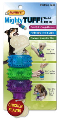 Products 80650 Mighty Tuff Treat Cup Bone Dog Chew