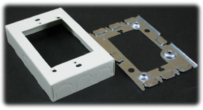 Wiremold B-5 Ivory Metal Outlet Extension Box