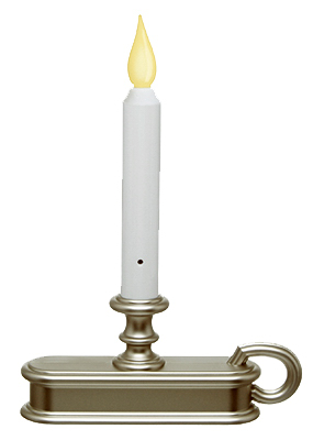Fpc1225p Pewter Traditional Led Deluxe Battery Operated Candle