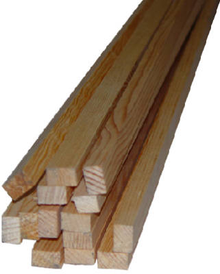 L238a-20096c1 Square Solid Pine Molding, 1.06 In. X 8 Ft. - Pack Of 4