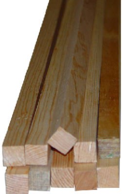00030-20096c1 8 Ft. Square Solid Pine Molding - Pack Of 9