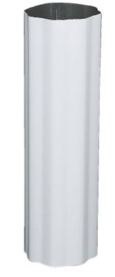 4602600120 White Round Aluminum Corrugated Downspout, 3 In. X 10 Ft. - Pack Of 10