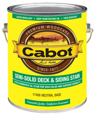 Cabot Samuel 17406-07 Gallon Neutral Base Semi-solid Deck & Siding Stain - Pack Of 4