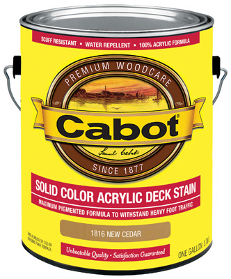 Cabot Samuel 1816-07 Gallon Cedar Solid Color Acrylic Deck Stain - Pack Of 4