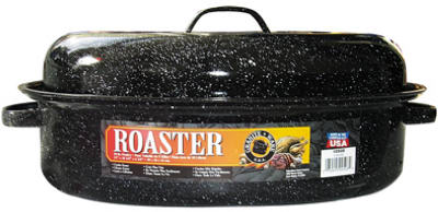 0508-2 15 In. Black Covered Oval Roaster, Pack Of 2
