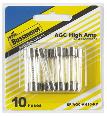 Bp-agc-ah10-rp High Amp Fuse Assortment - 10 Piece, Pack Of 5