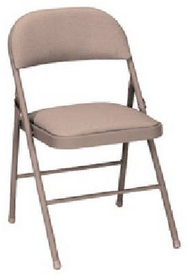14-995-alc4 Antique Sand Premium All Metal Folding Chair, Pack Of 4
