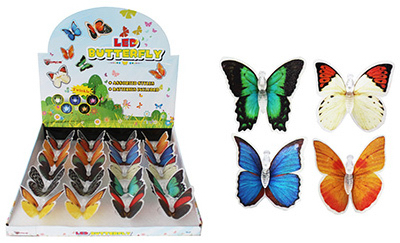 08-1180 Fiber Optic Led Butterfly - Pack Of 24