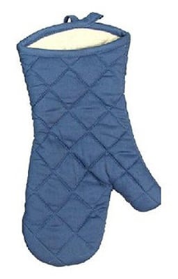 J & M Home Fashions 7378 13.5 X 6.5 In. Blue Oven Mitt - Pack Of 3