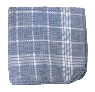 J & M Home Fashions 7394 13 X 13 In. Blue 100 Percentage Cotton Dish Cloths - 4 Pack, Pack Of 3