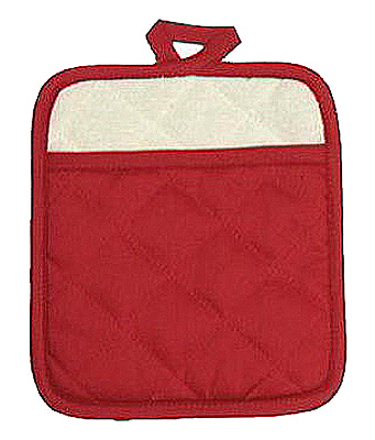 J & M Home Fashions 7463 8.75 X 7 In. Red Pot Mitt - Pack Of 3